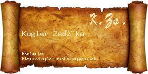 Kugler Zsóka névjegykártya